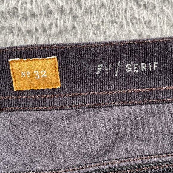 Anthropologie Pilcro Corduroy Pants Womens 34 Serif Fit Charcoal Grey - Picture 8 of 10